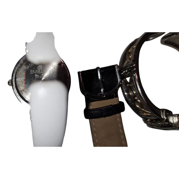 Set Of 5 Quartz Wrist Watches Embassy Kim Rogers Bracelet Wrist Band Read - Picture 9 of 12